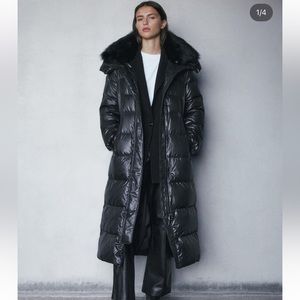 Massimo Dutti Long Puffer Coat Jacket XS